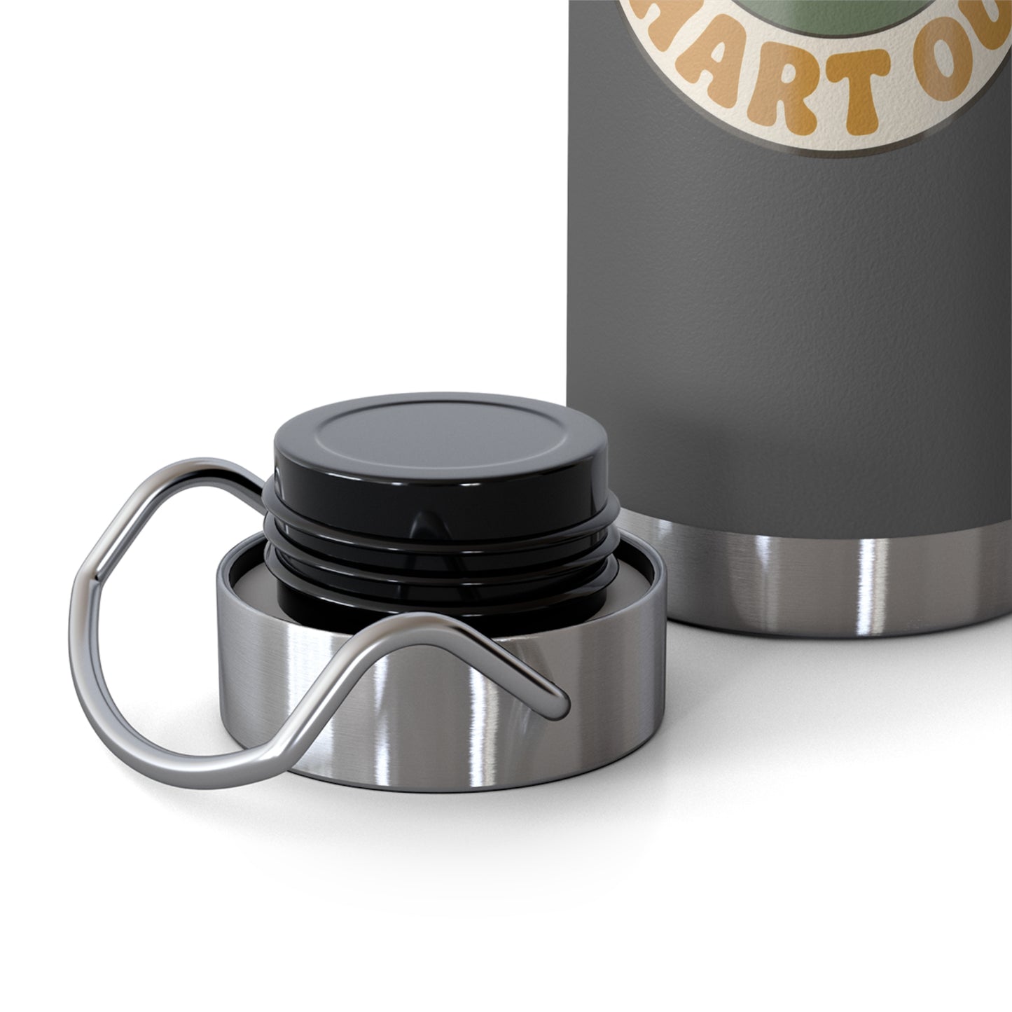 Breathe In, Chart Out - Retro Lungs Badge Copper Vacuum Insulated Tumbler 22oz