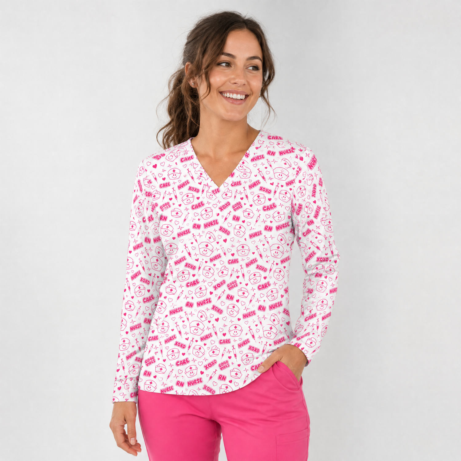 Barbiecore Nurse Life Underscrub