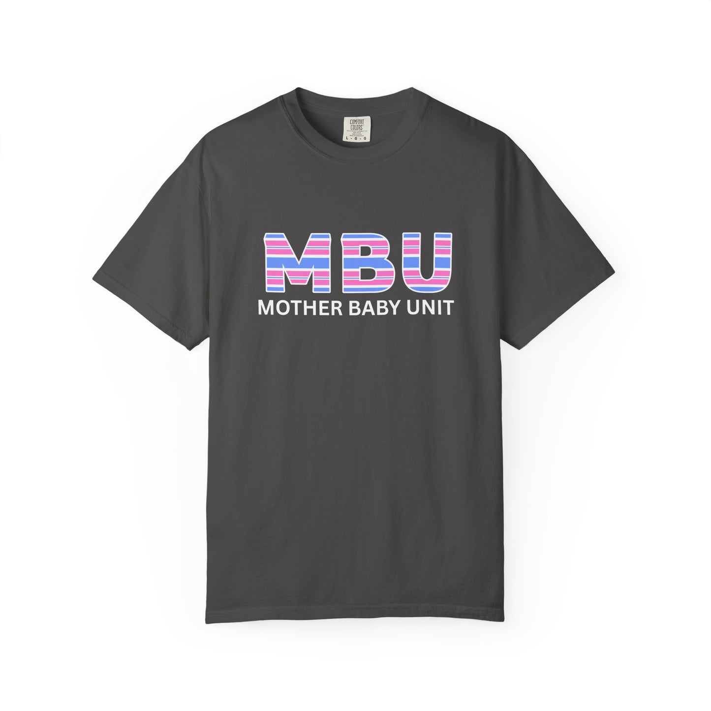 MBU "Mother Baby Unit" Striped Logo T-Shirt
