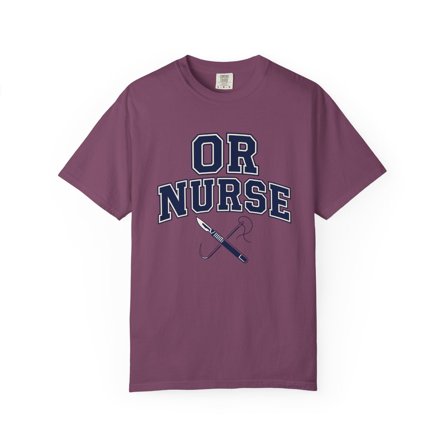 OR Nurse T-Shirt — Surgical/OR Nurse Tee with Scalpel & Needle Graphic