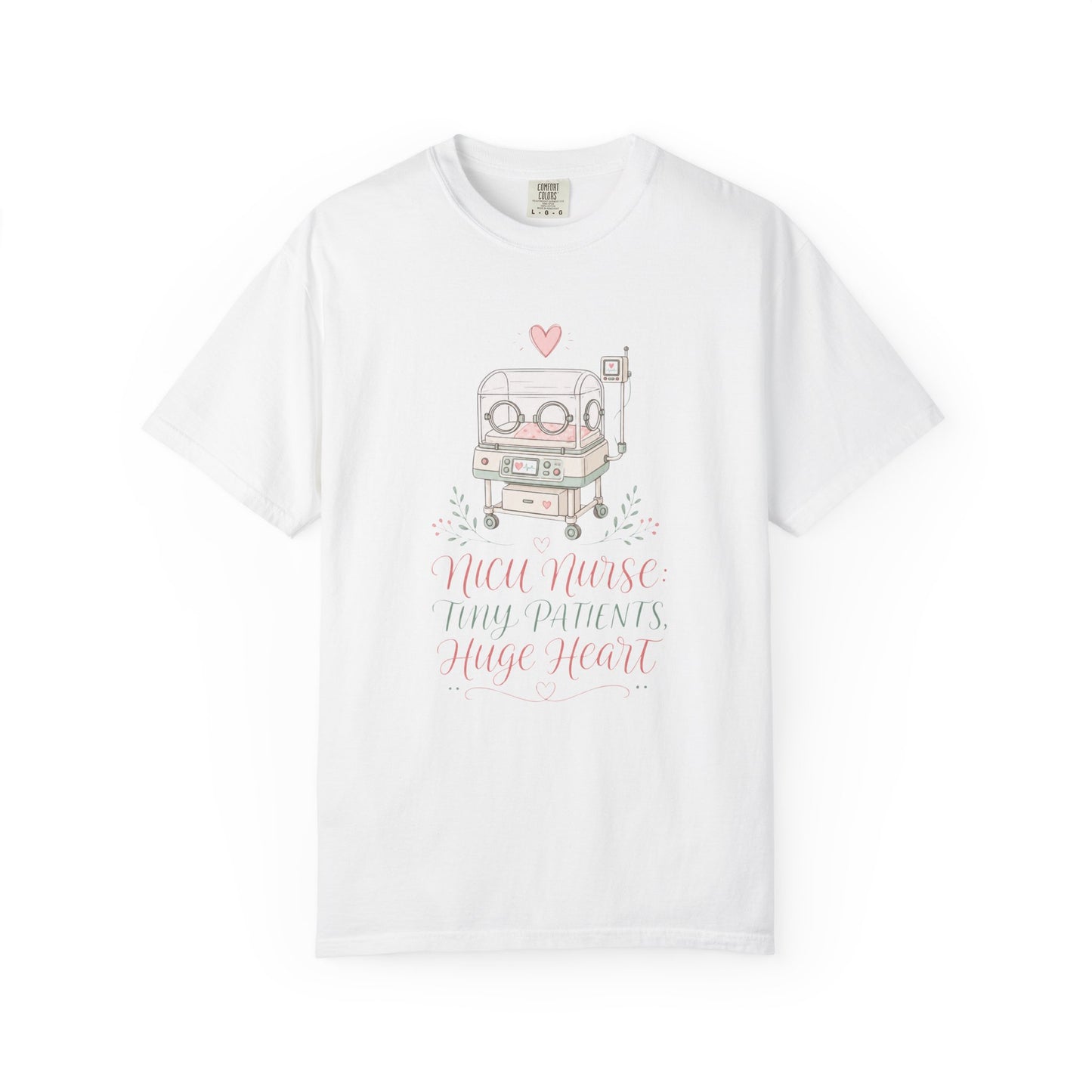 NICU Nurse: Tiny Patients, Huge Heart — Watercolor Incubator Tee