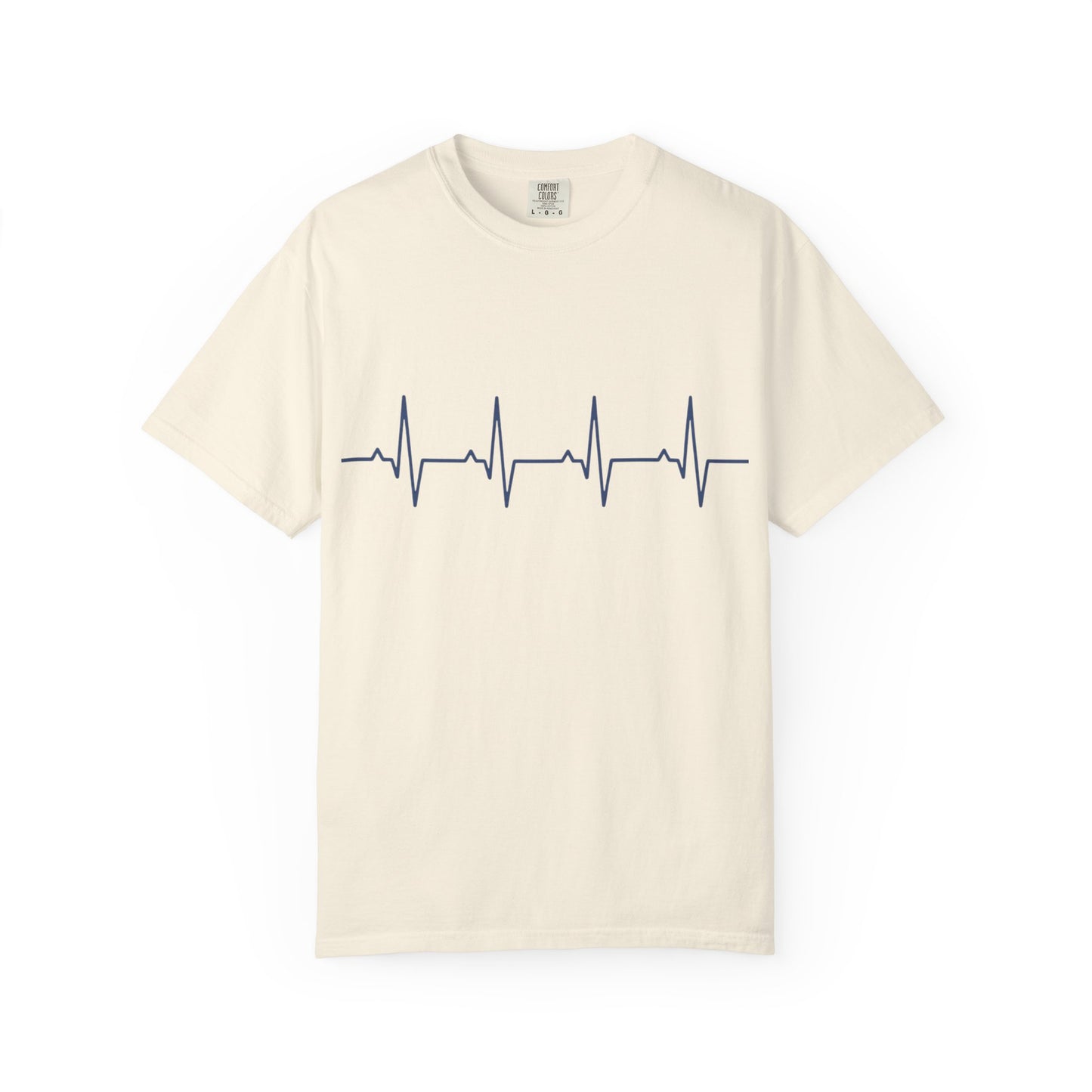 Heartbeat EKG Line T-Shirt — Minimal ECG Graphic Tee for Nurses, Medics & Healthcare Lovers