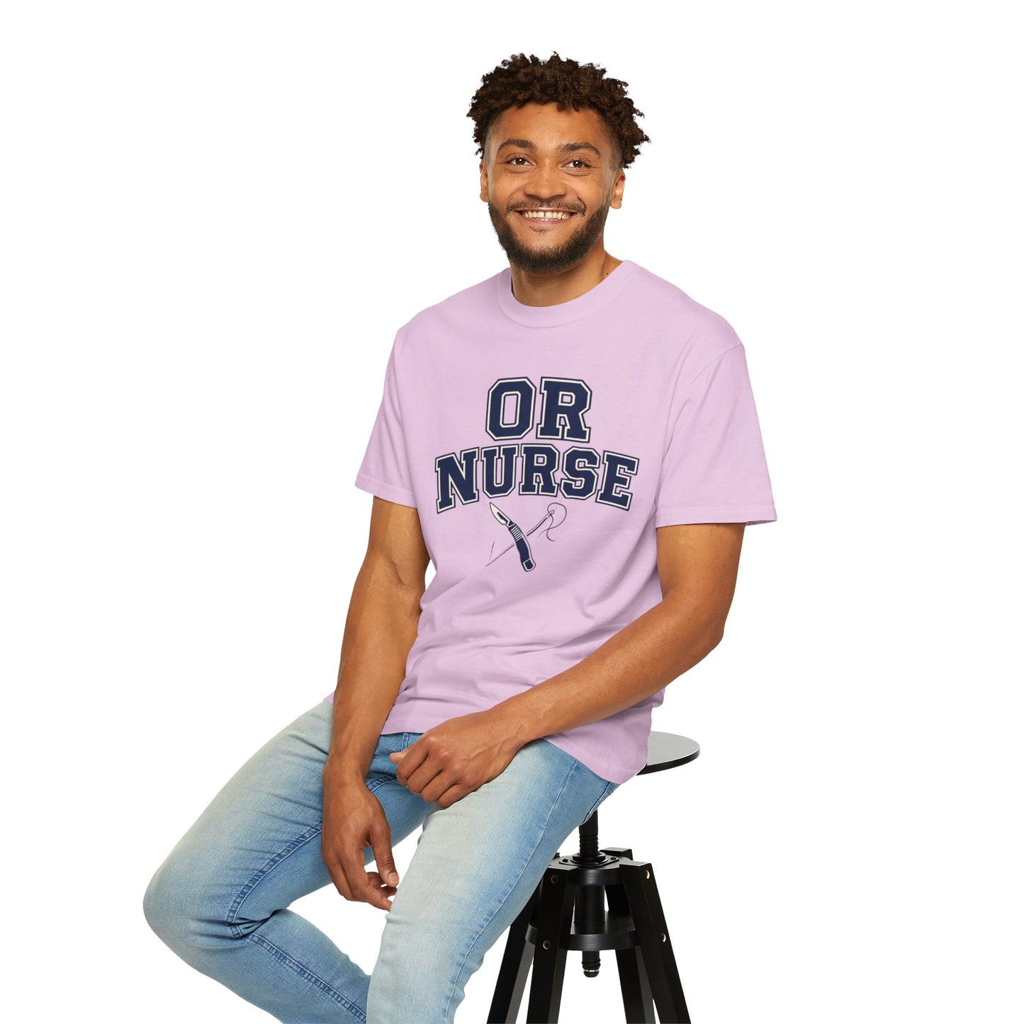 OR Nurse T-Shirt — Surgical/OR Nurse Tee with Scalpel & Needle Graphic