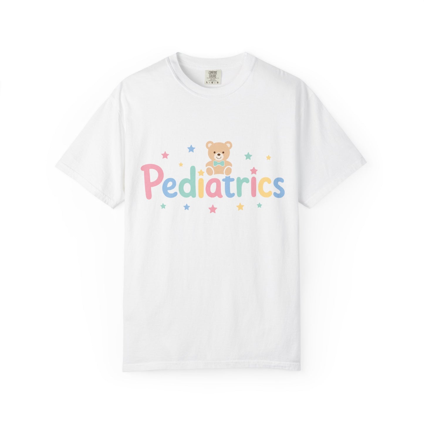 Pediatrics Teddy Bear T-Shirt — Pastel Nurse Doctor Staff Tee
