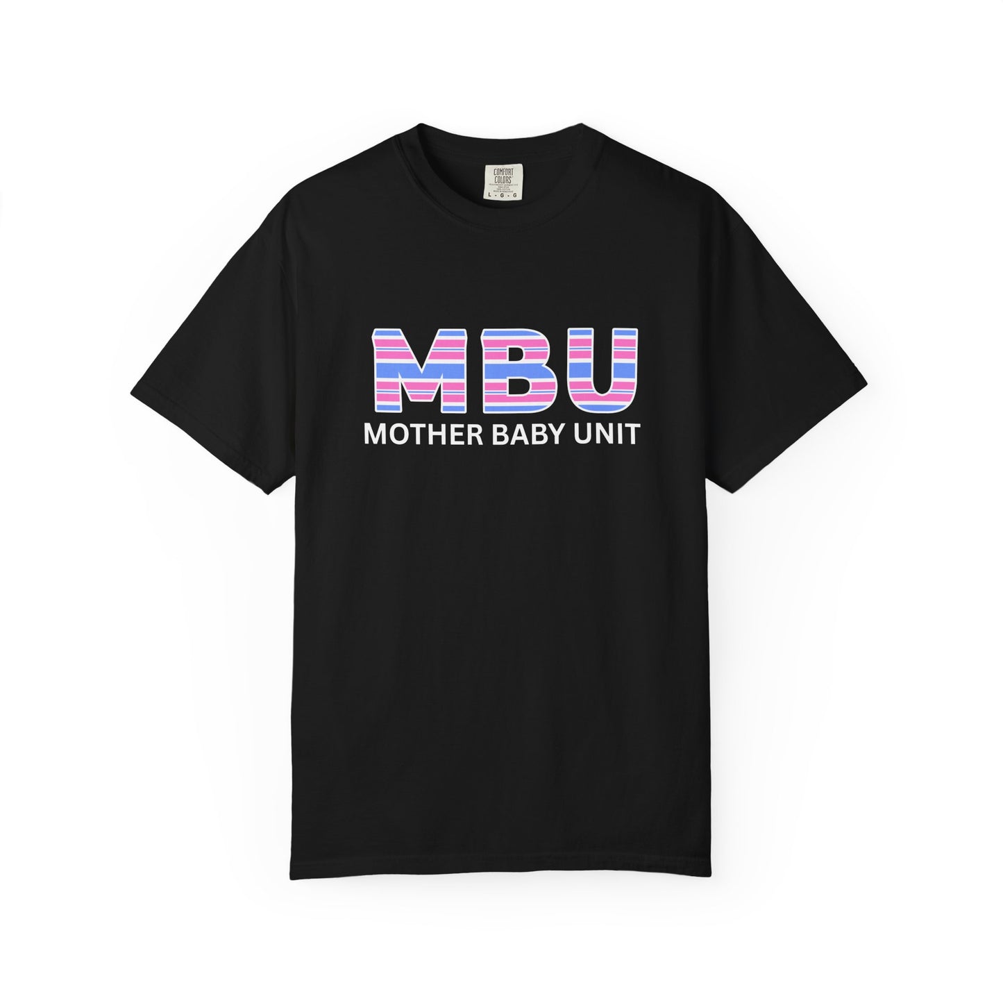 MBU "Mother Baby Unit" Striped Logo T-Shirt