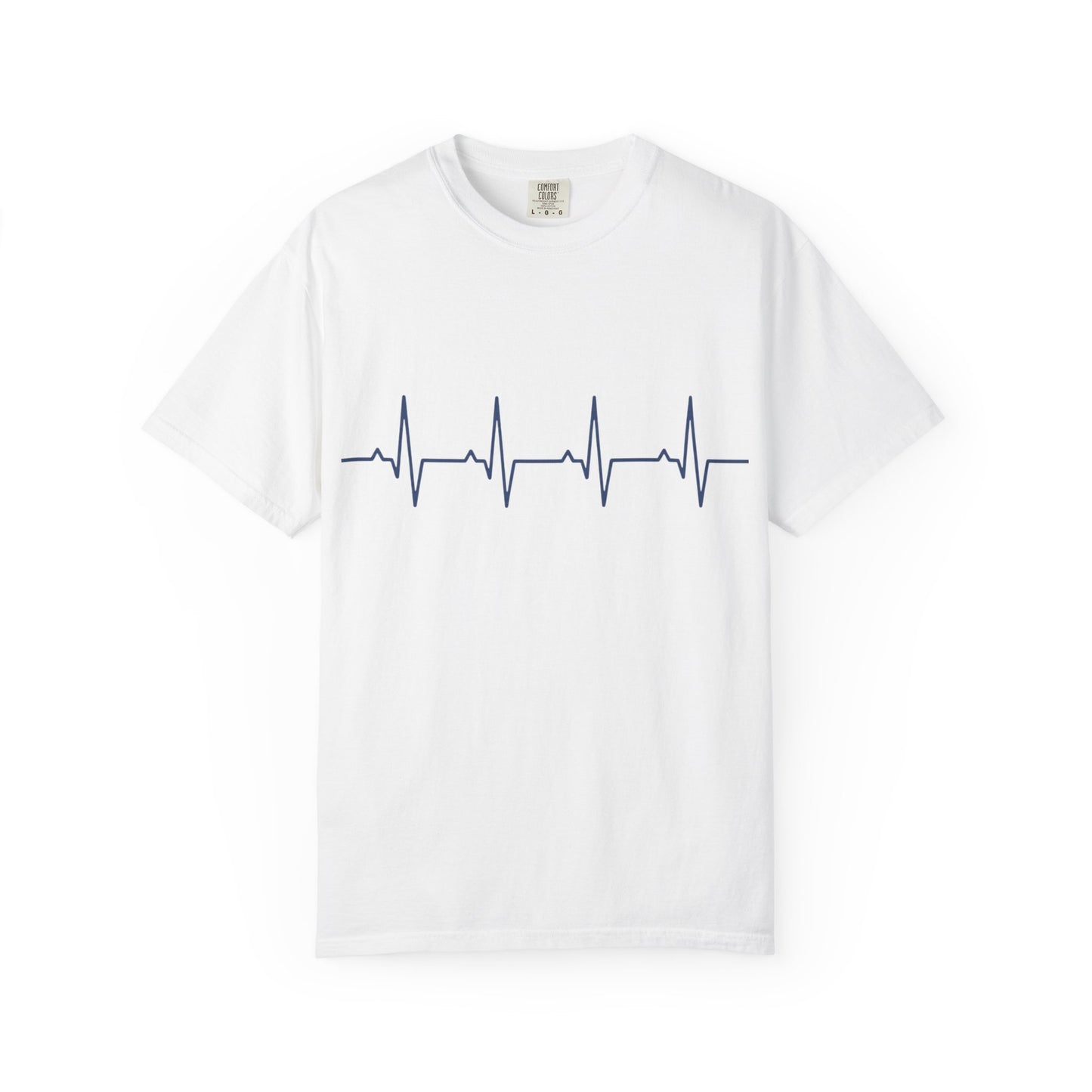 Heartbeat EKG Line T-Shirt — Minimal ECG Graphic Tee for Nurses, Medics & Healthcare Lovers