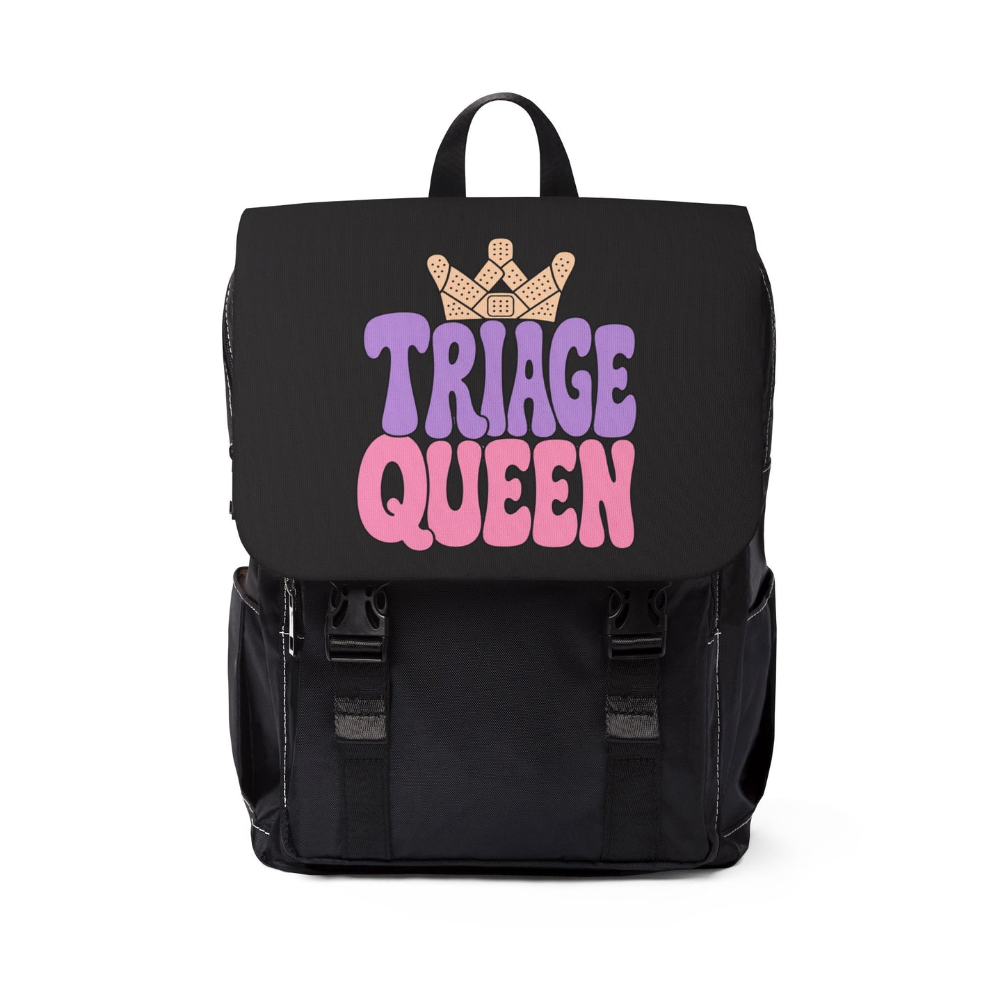 Backpack — "Triage Queen" Medical Nurse Crown Travel Backpack