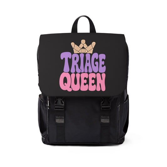 Backpack — "Triage Queen" Medical Nurse Crown Travel Backpack