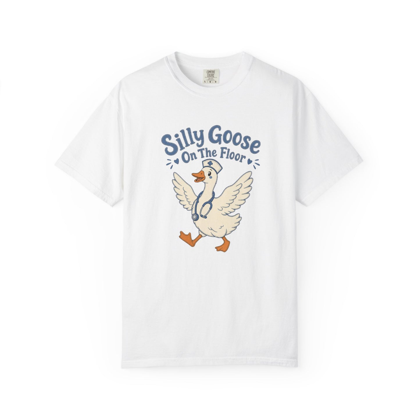 Silly Goose Nurse T-Shirt – Cute Cartoon Goose Graphic Tee