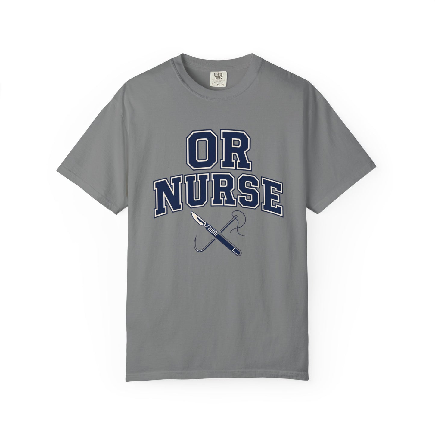 OR Nurse T-Shirt — Surgical/OR Nurse Tee with Scalpel & Needle Graphic
