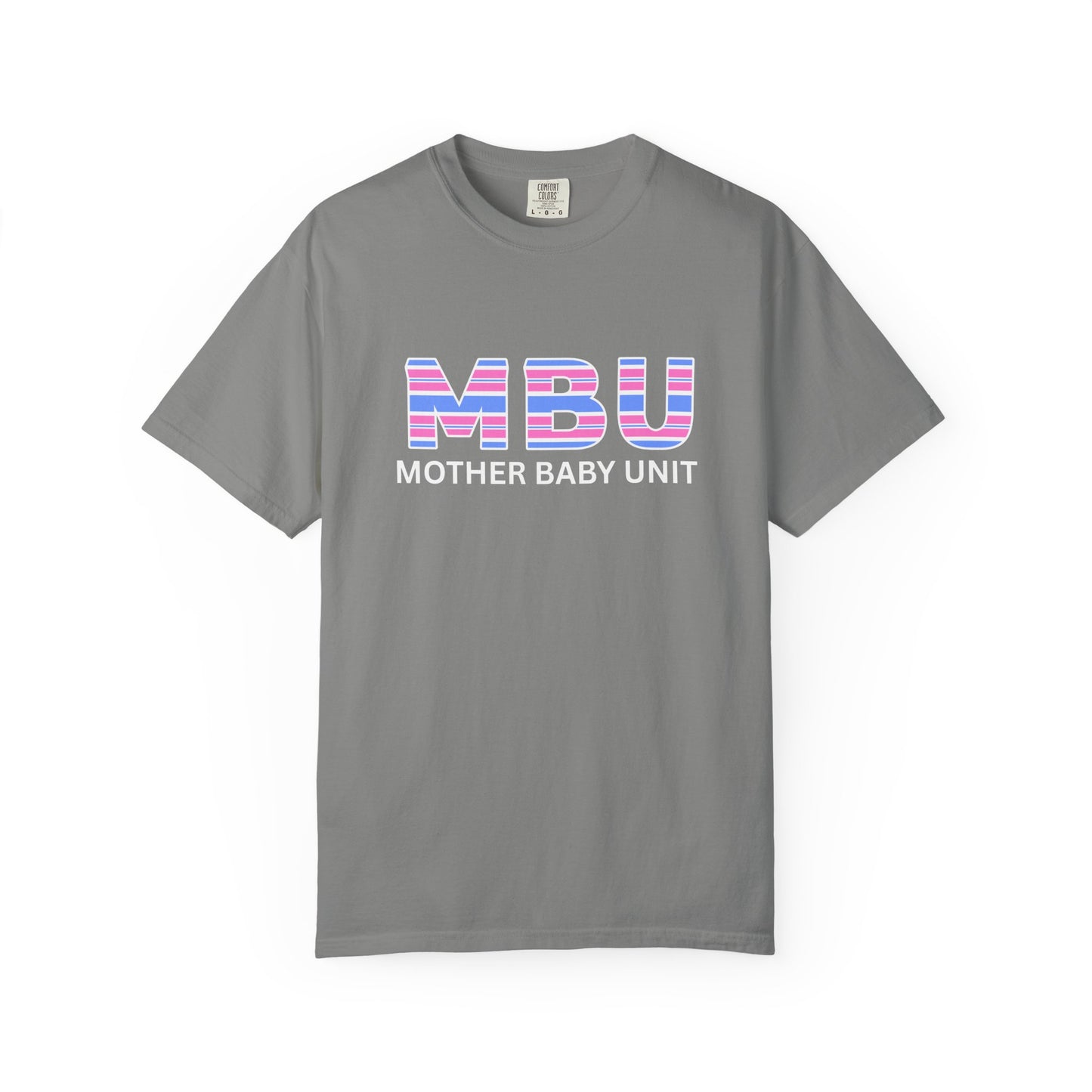 MBU "Mother Baby Unit" Striped Logo T-Shirt