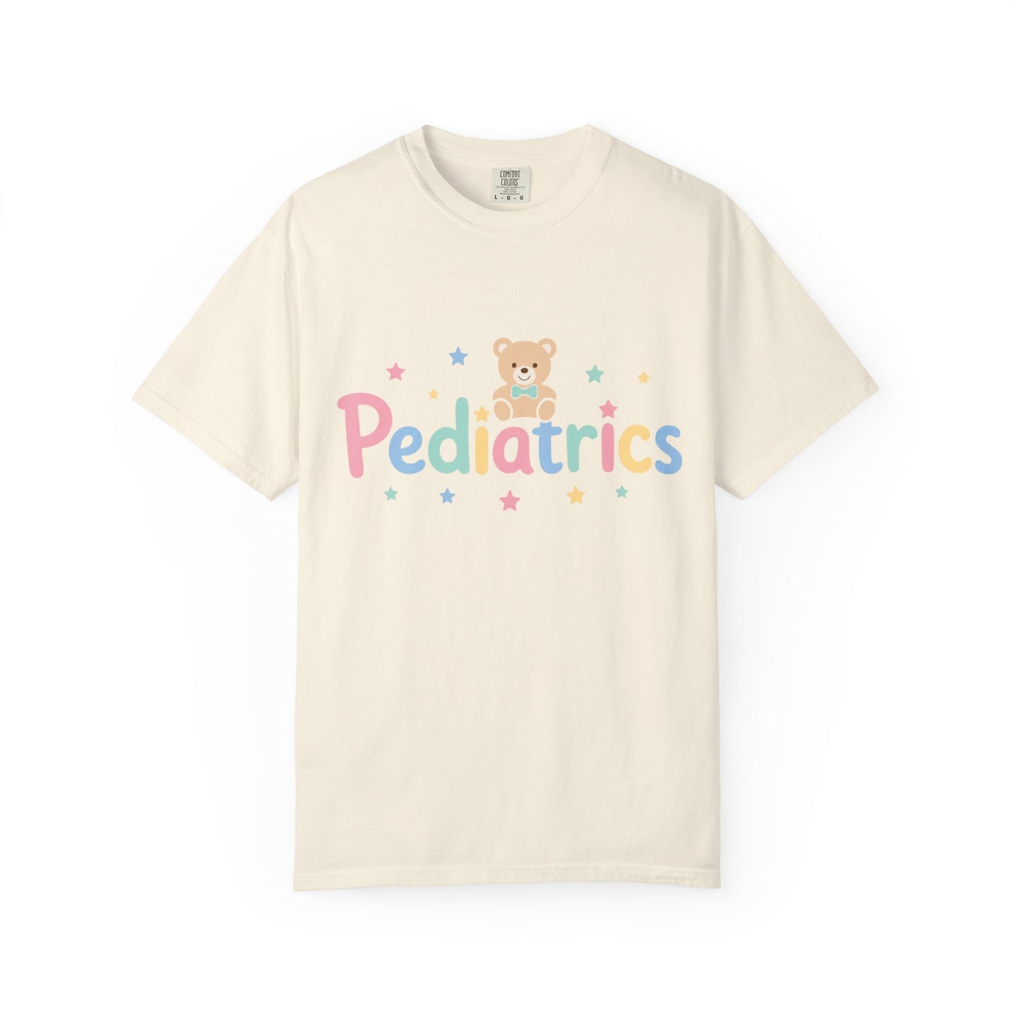 Pediatrics Teddy Bear T-Shirt — Pastel Nurse Doctor Staff Tee