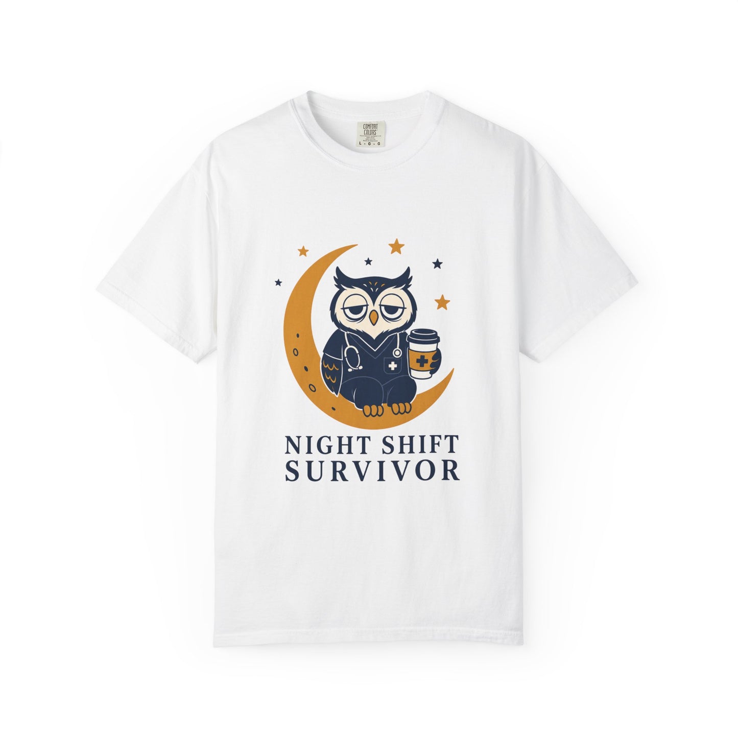 Night Shift Survivor - Sleepy Owl Nurse Tee