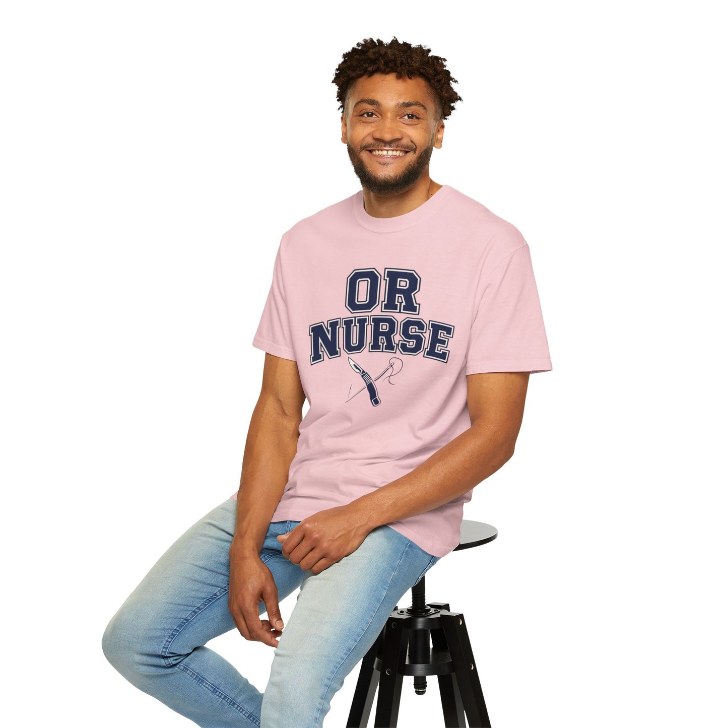 OR Nurse T-Shirt — Surgical/OR Nurse Tee with Scalpel & Needle Graphic