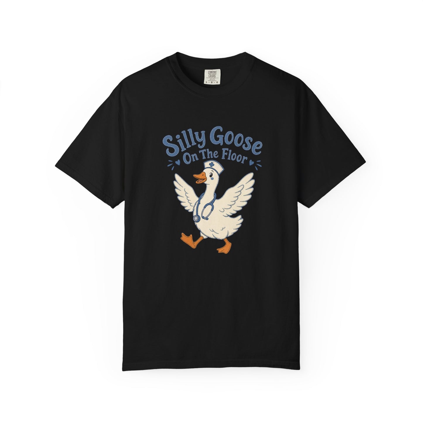 Silly Goose Nurse T-Shirt – Cute Cartoon Goose Graphic Tee