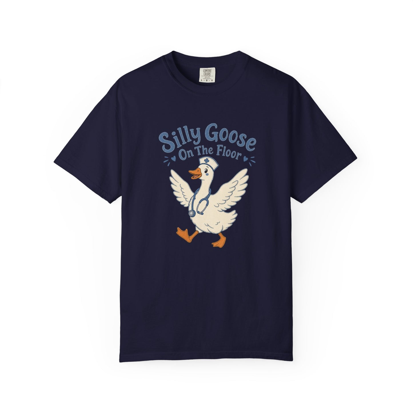 Silly Goose Nurse T-Shirt – Cute Cartoon Goose Graphic Tee