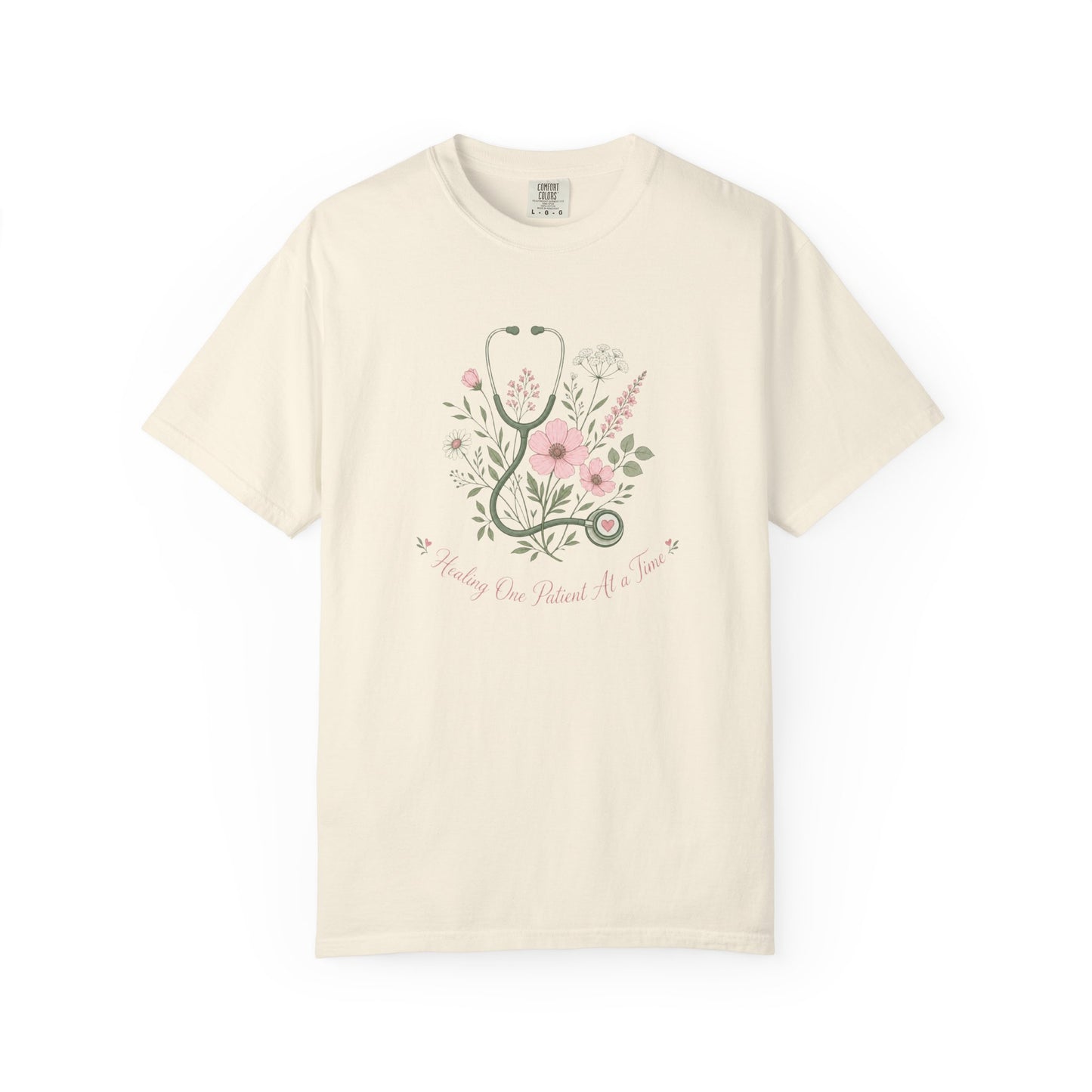 Floral Stethoscope Tee — Nursing Student Appreciation T-Shirt