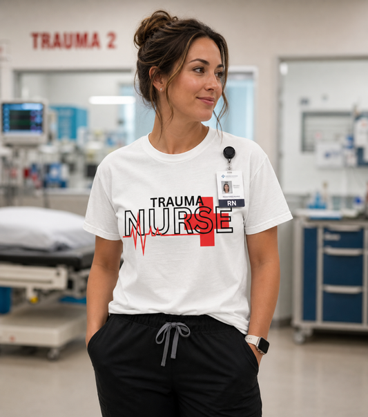 Trauma Nurse T-Shirt — Red Cross EMT Emergency Medical Tee for Nurses