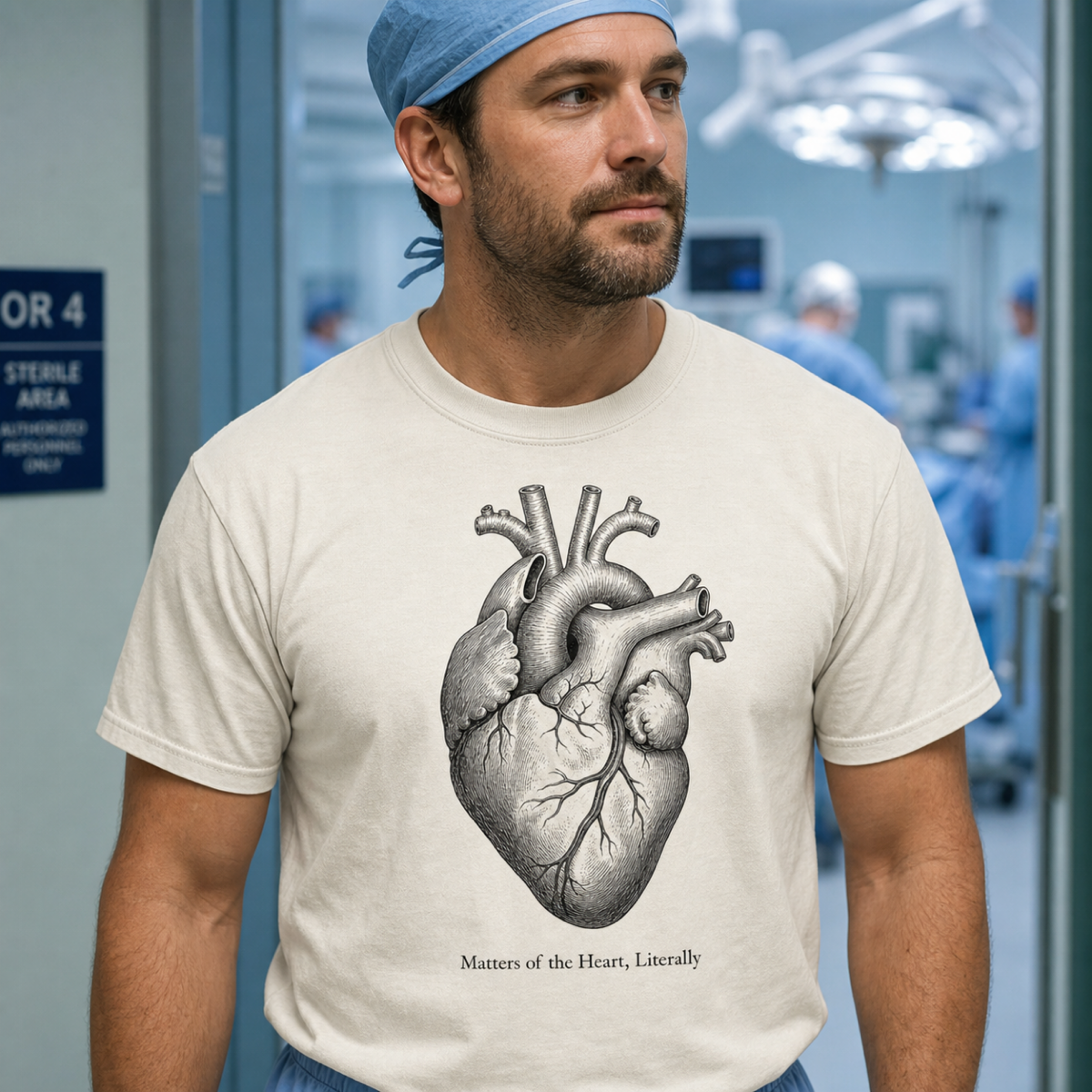 Anatomical Heart T-Shirt — “Matters of the Heart, Literally” Medical Illustration Tee