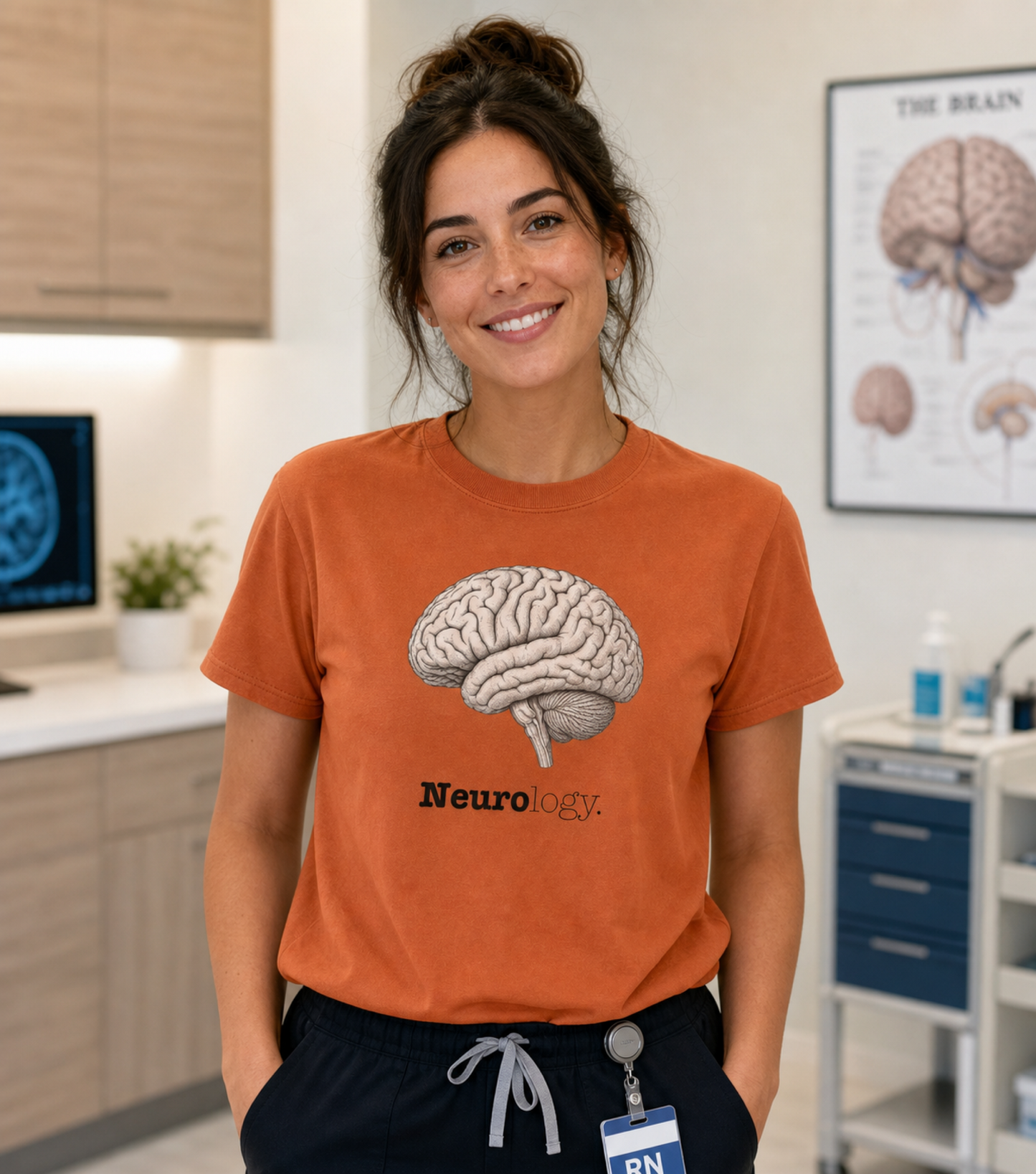 Brain Anatomy Neurology T-Shirt - Vintage Medical Illustration Tee