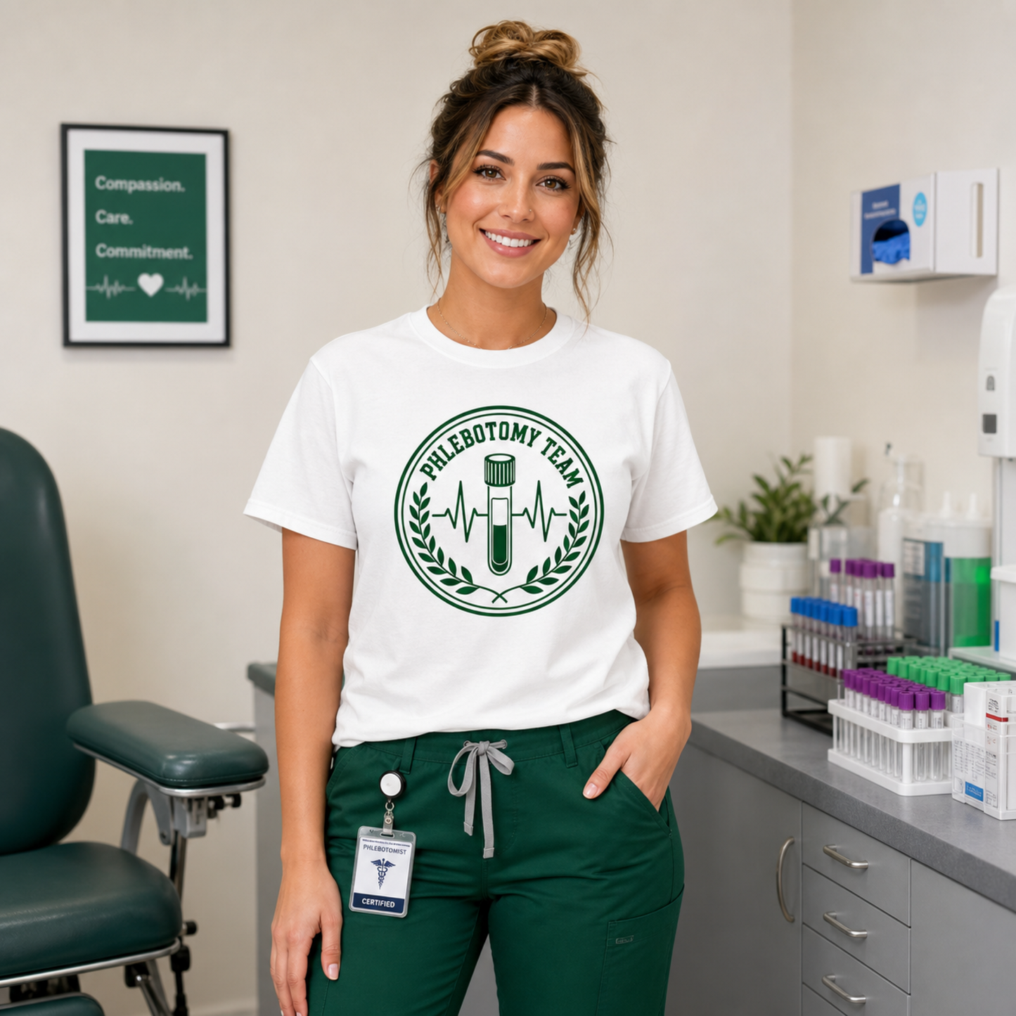 Phlebotomy Team — Collegiate Crest Tee