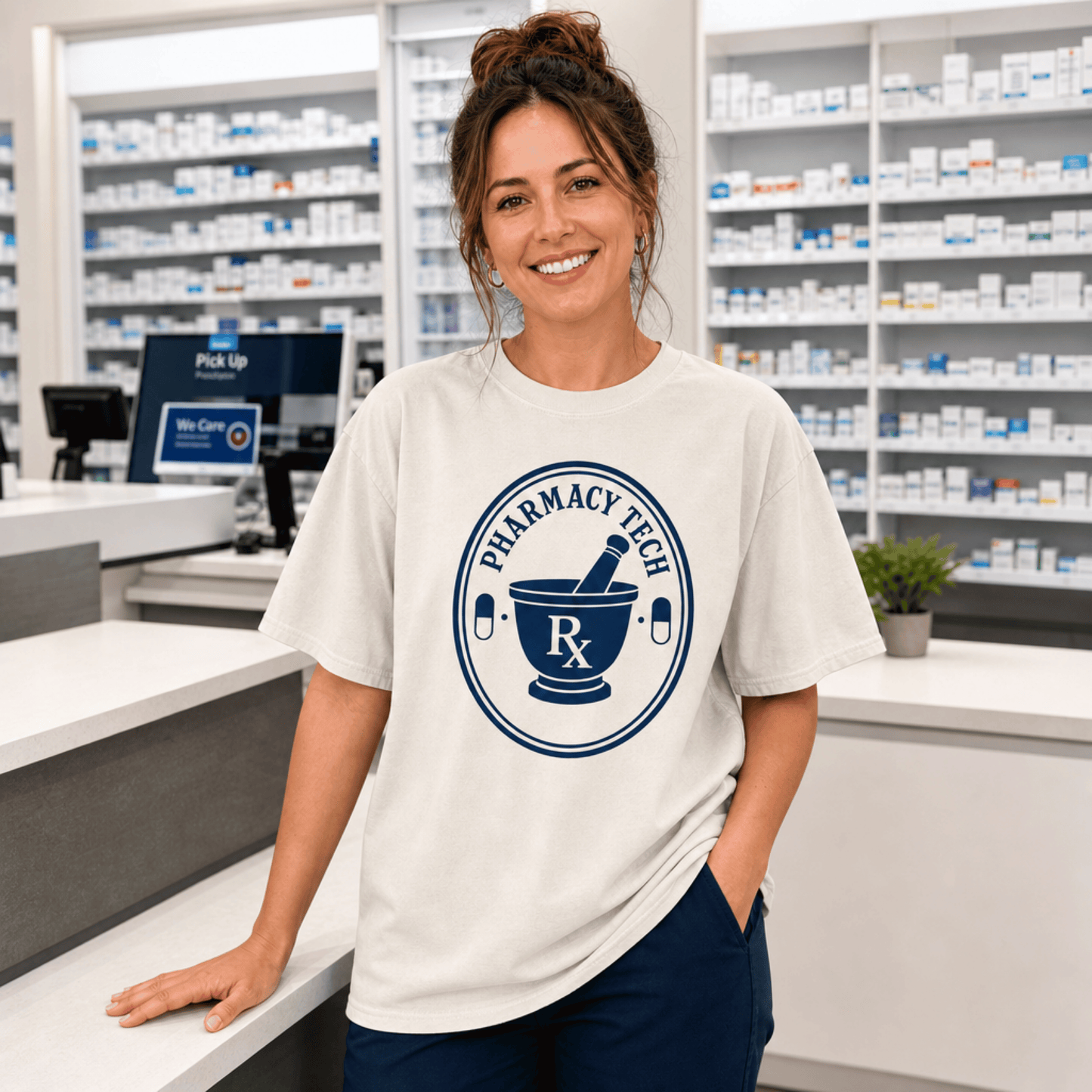 Pharmacy Tech — Classic Rx Emblem Tee