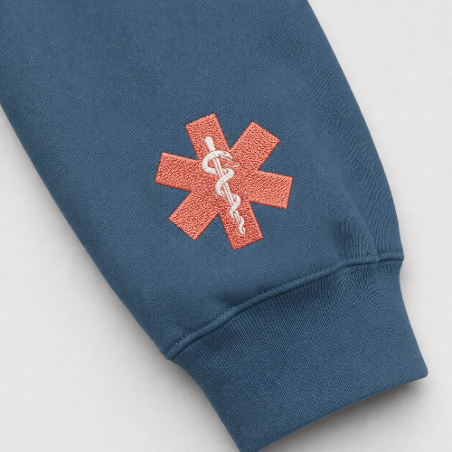 Nurse Heartbeat Embroidered Hoodie