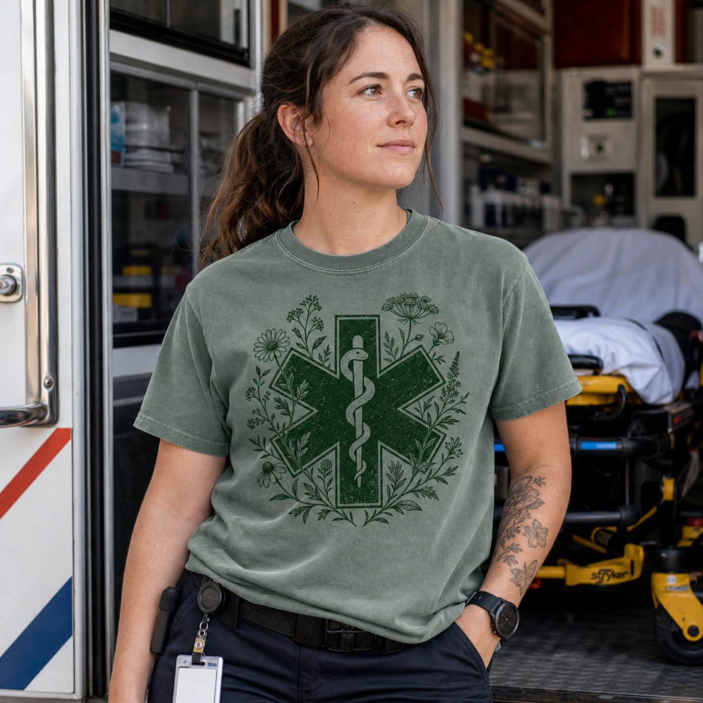 EMS Wildflower — Star of Life Botanical Tee