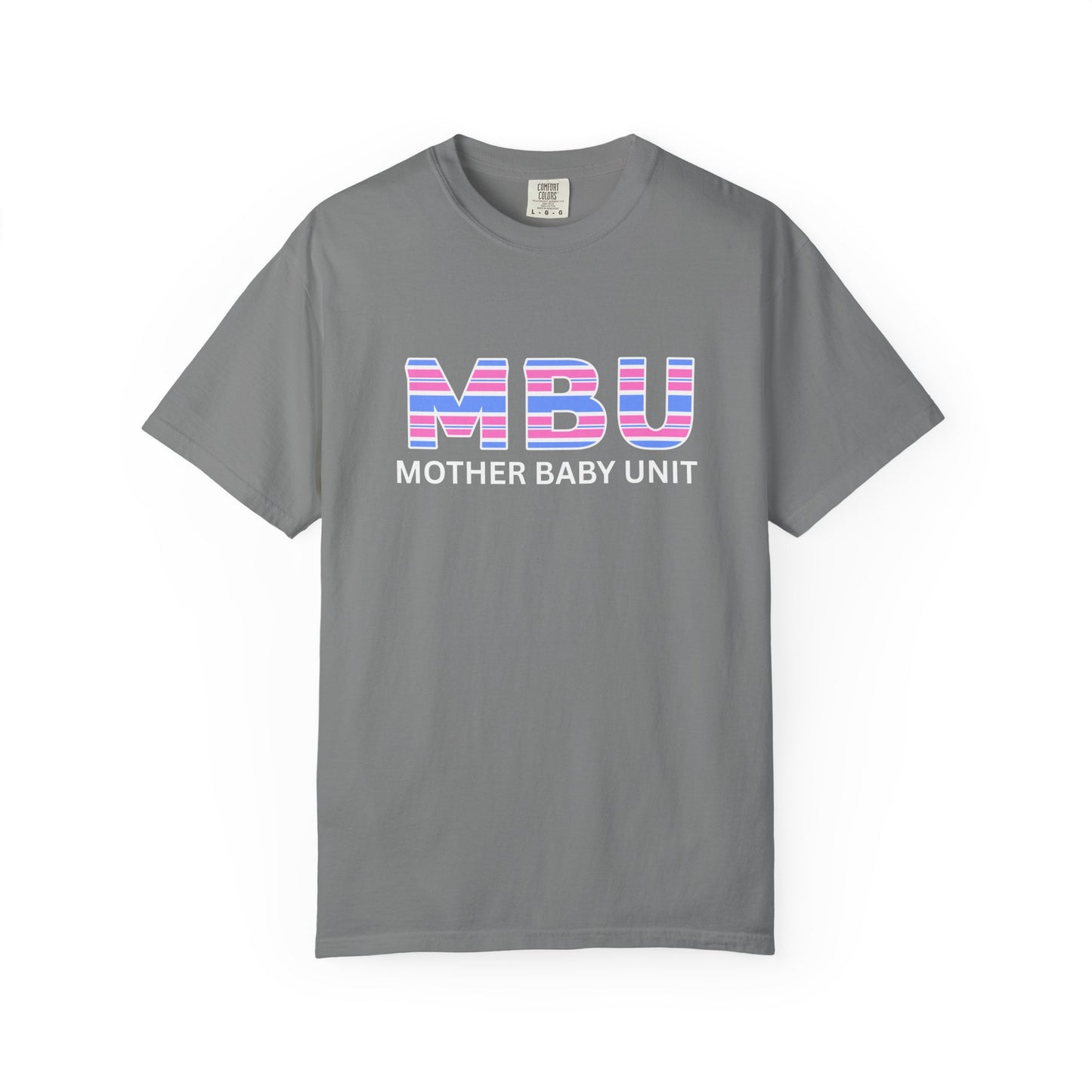 MBU "Mother Baby Unit" Striped Logo T-Shirt