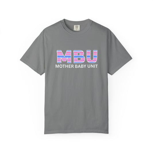 MBU "Mother Baby Unit" Striped Logo T-Shirt