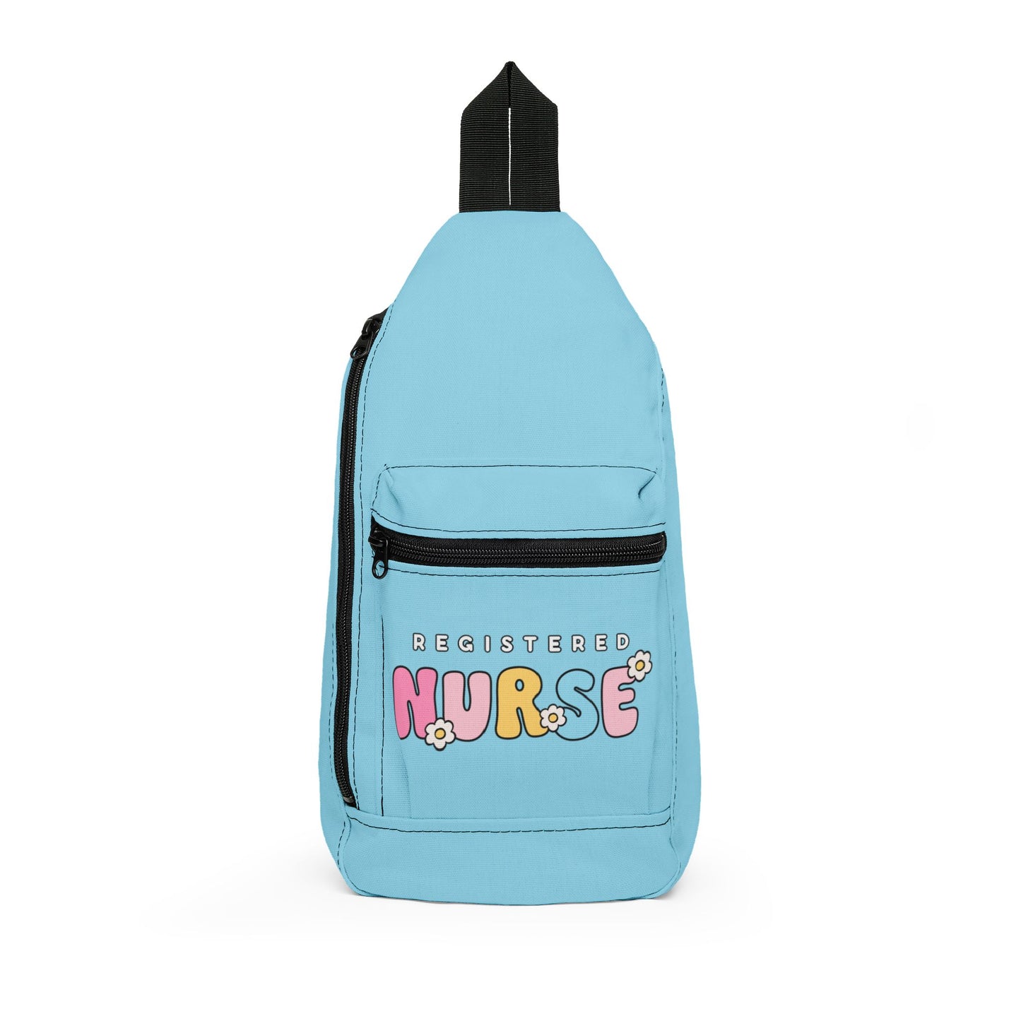 Registered Nurse Flower Sling Bag | Cute Pastel Nurse Graphic Crossbody