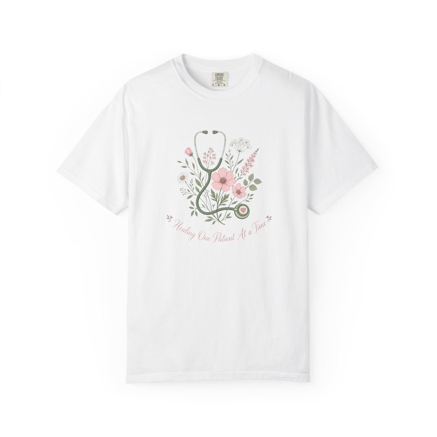 Floral Stethoscope Tee — Nursing Student Appreciation T-Shirt