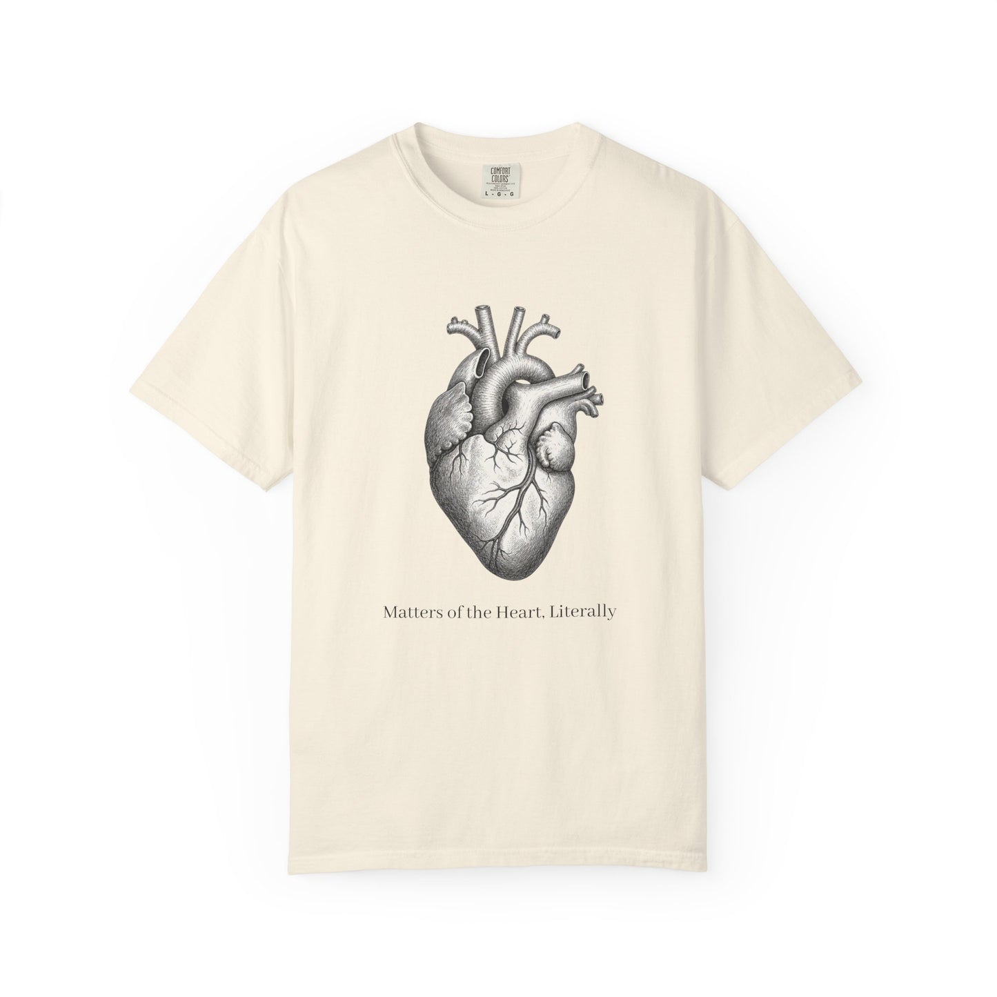 Anatomical Heart T-Shirt — “Matters of the Heart, Literally” Medical Illustration Tee