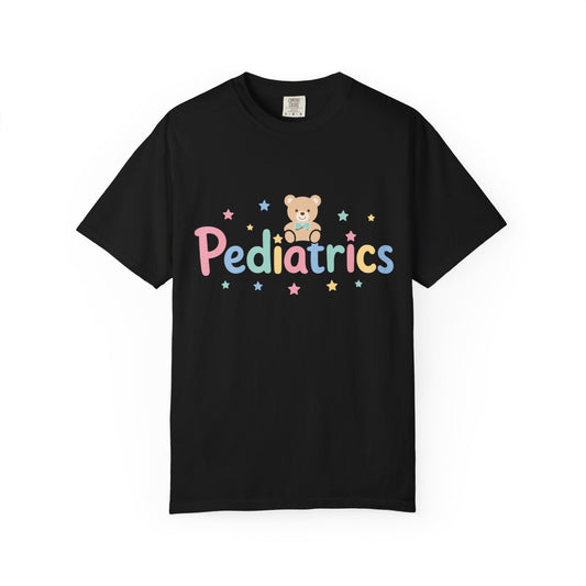 Pediatrics Teddy Bear T-Shirt — Pastel Nurse Doctor Staff Tee