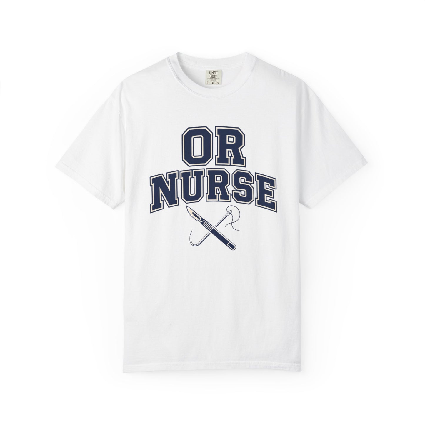 OR Nurse T-Shirt — Surgical/OR Nurse Tee with Scalpel & Needle Graphic