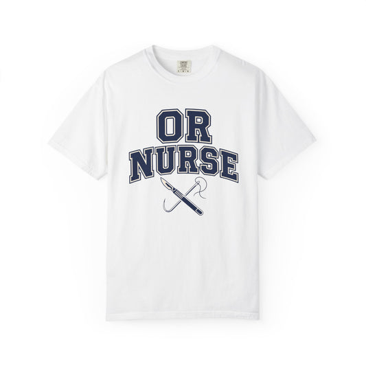OR Nurse T-Shirt — Surgical/OR Nurse Tee with Scalpel & Needle Graphic