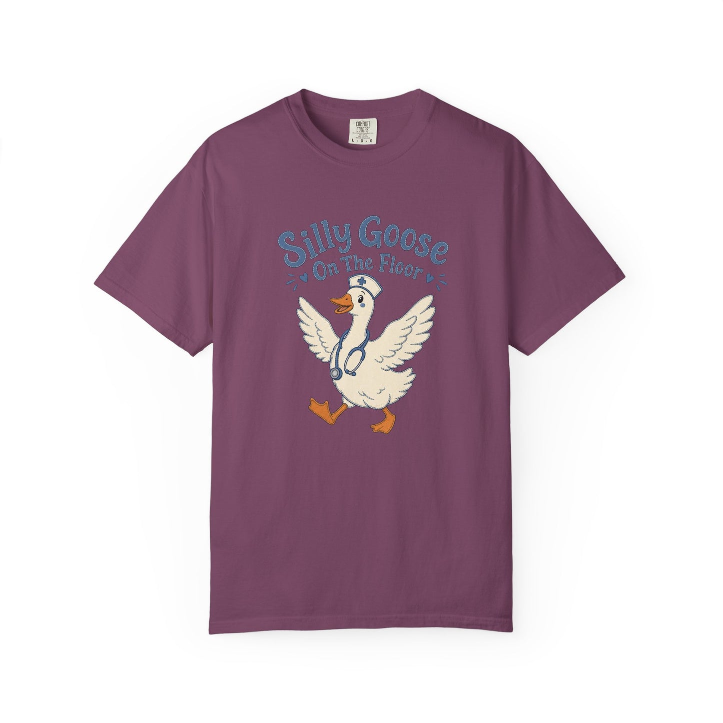 Silly Goose Nurse T-Shirt – Cute Cartoon Goose Graphic Tee