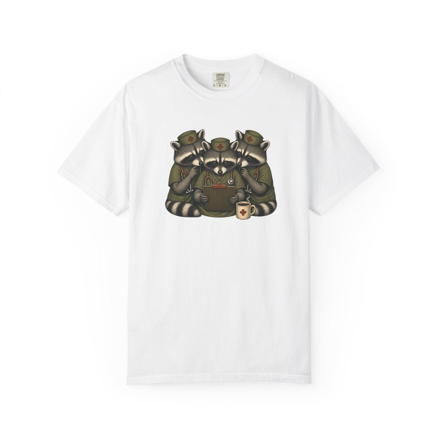Nurse Raccoons — Funny Scrubs Squad Tee