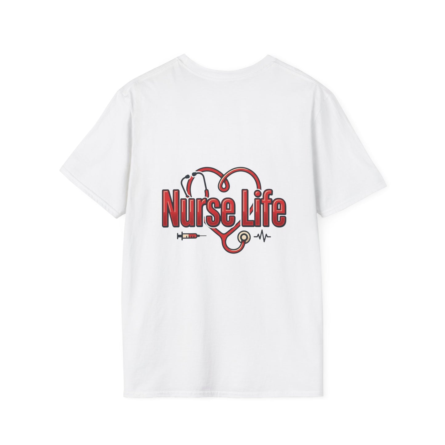 Personalized RN Nurse T-Shirt - Vintage Red Collegiate Letters