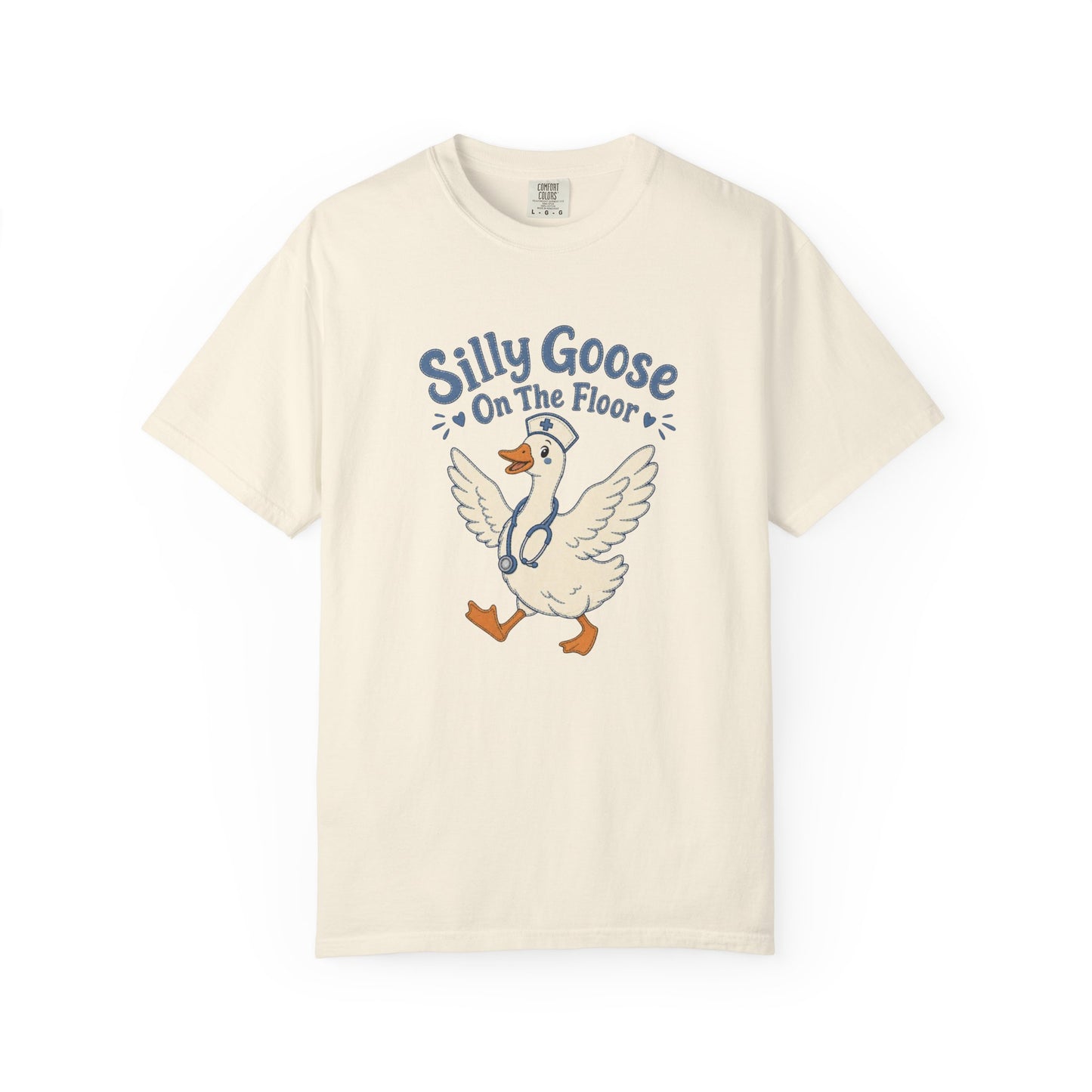 Silly Goose Nurse T-Shirt – Cute Cartoon Goose Graphic Tee