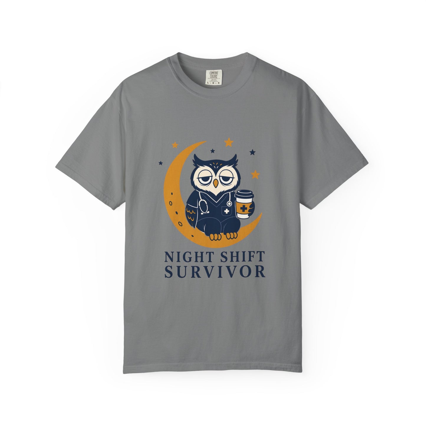 Night Shift Survivor - Sleepy Owl Nurse Tee