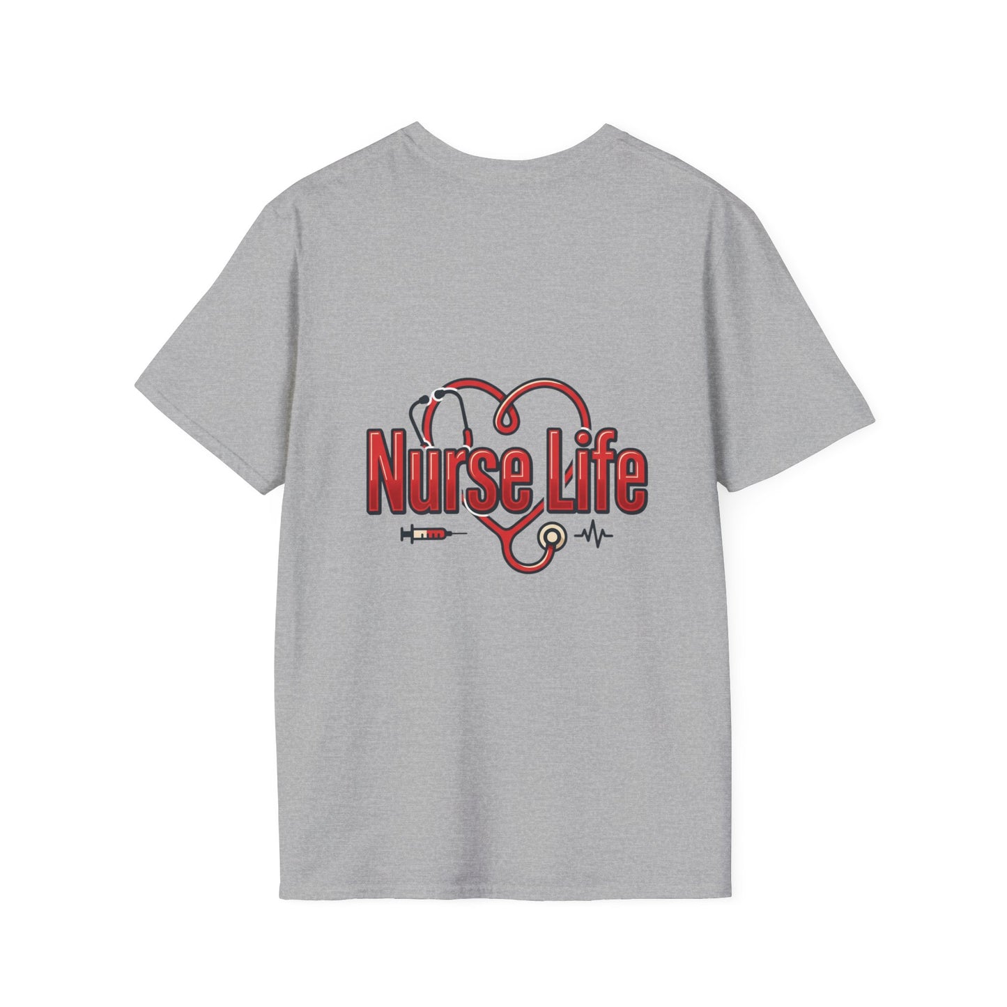 Personalized RN Nurse T-Shirt - Vintage Red Collegiate Letters