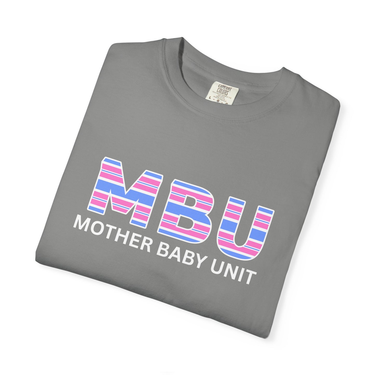 MBU "Mother Baby Unit" Striped Logo T-Shirt
